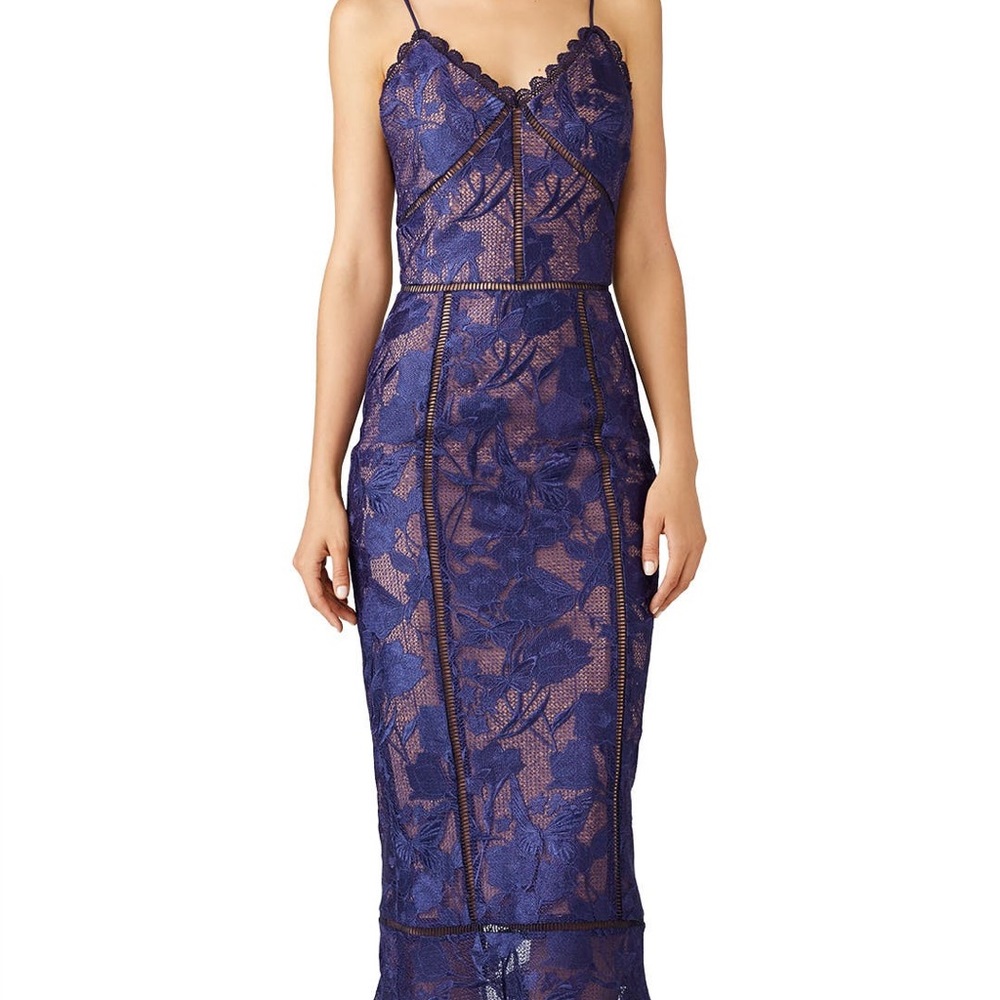 Marchesa Norte Blue/purple Sz 2 flounce Lace Dress. Excellent condition!